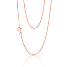 Load image into Gallery viewer, Sterling Silver Rose Plated 45cm Curb Dicut Chain