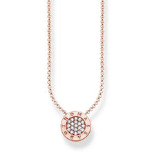 Load image into Gallery viewer, Sterling Silver Rose Gold Plated Thomas Sabo Classic Pave Necklace