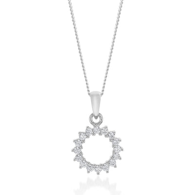 Sterling Silver Claw Set Circle of Life Pendant