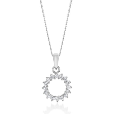 Sterling Silver Claw Set Circle of Life Pendant