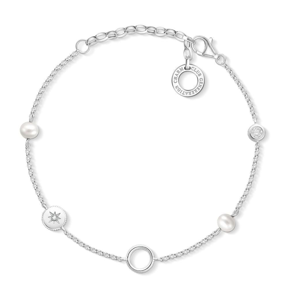 Sterling Silver Thomas Sabo Charm Club Bracelet 15-19cm