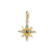 Load image into Gallery viewer, Gold Plated Sterling Silver Thomas Sabo Charm Club Zirconia Star