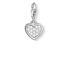 Load image into Gallery viewer, Sterling Silver Thomas Sabo Charm Club Heart Pave Zirconia
