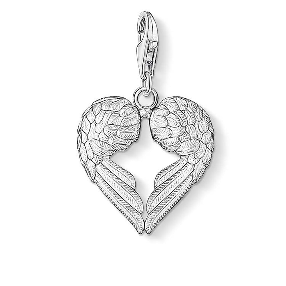Sterling Silver Thomas Sabo Cahrm Club Wings Heart Shaped