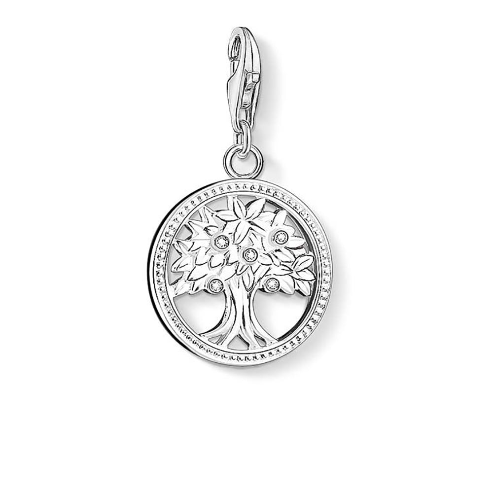Sterling Silver Thomas Sabo Charm Club Tree of Life Zirconia