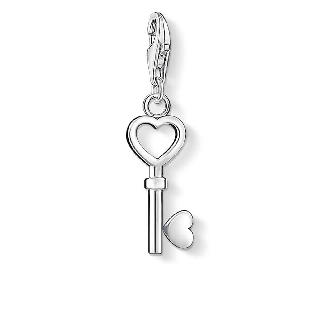 Sterling Silver Thomas Sabo Charm Club Open Heart Key