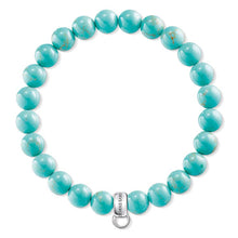 Load image into Gallery viewer, Sterling Silver Thomas Sabo Charm Club Turquoise Bracelet 16.5cm