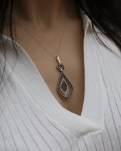 Load image into Gallery viewer, Silver 1/4 Carat Black Diamond Pendant
