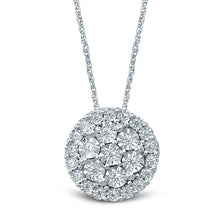 Load image into Gallery viewer, Silver 0.10 Carat Pendant with 25 Brilliant Diamonds on 45cm Chain