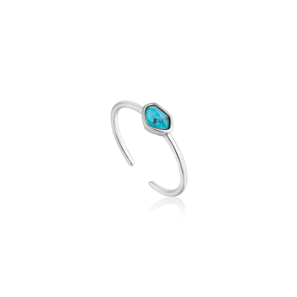 Ania Haie Sterling Silver Mineral Turquoise Adjustable Ring