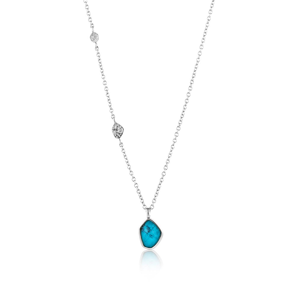 Ania Haie Sterling Silver Mineral Turquoise Pendant Necklace