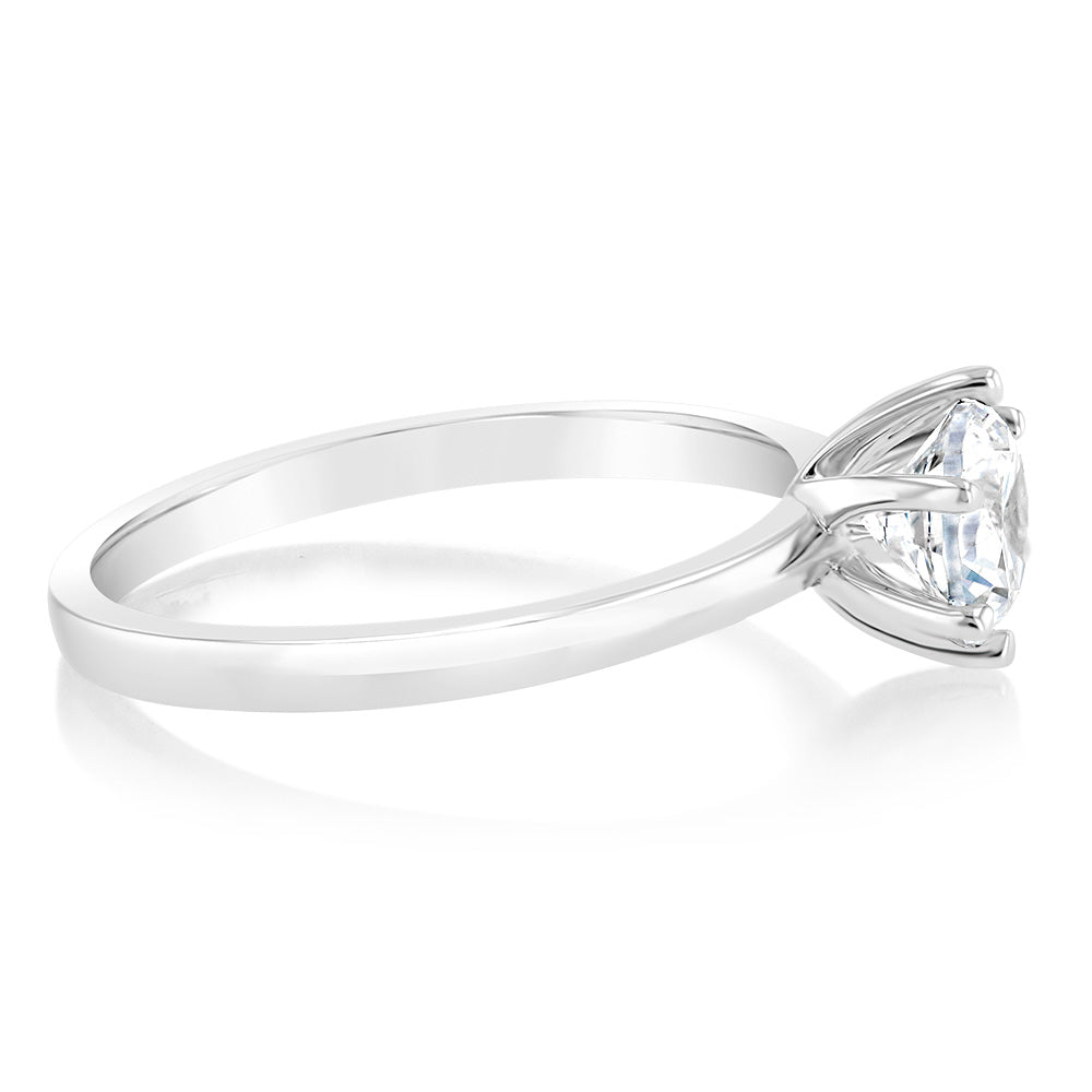 Sterling Silver 6 Claw 6mm Zirconia Solitaire Ring