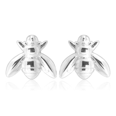 Sterling Silver Fly Stud Earrings