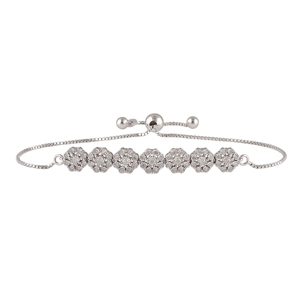 Silver 1/2 Carat Diamond Bracelet