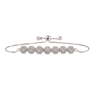 1/2 Carat Diamond Bracelet in Sterling Silver