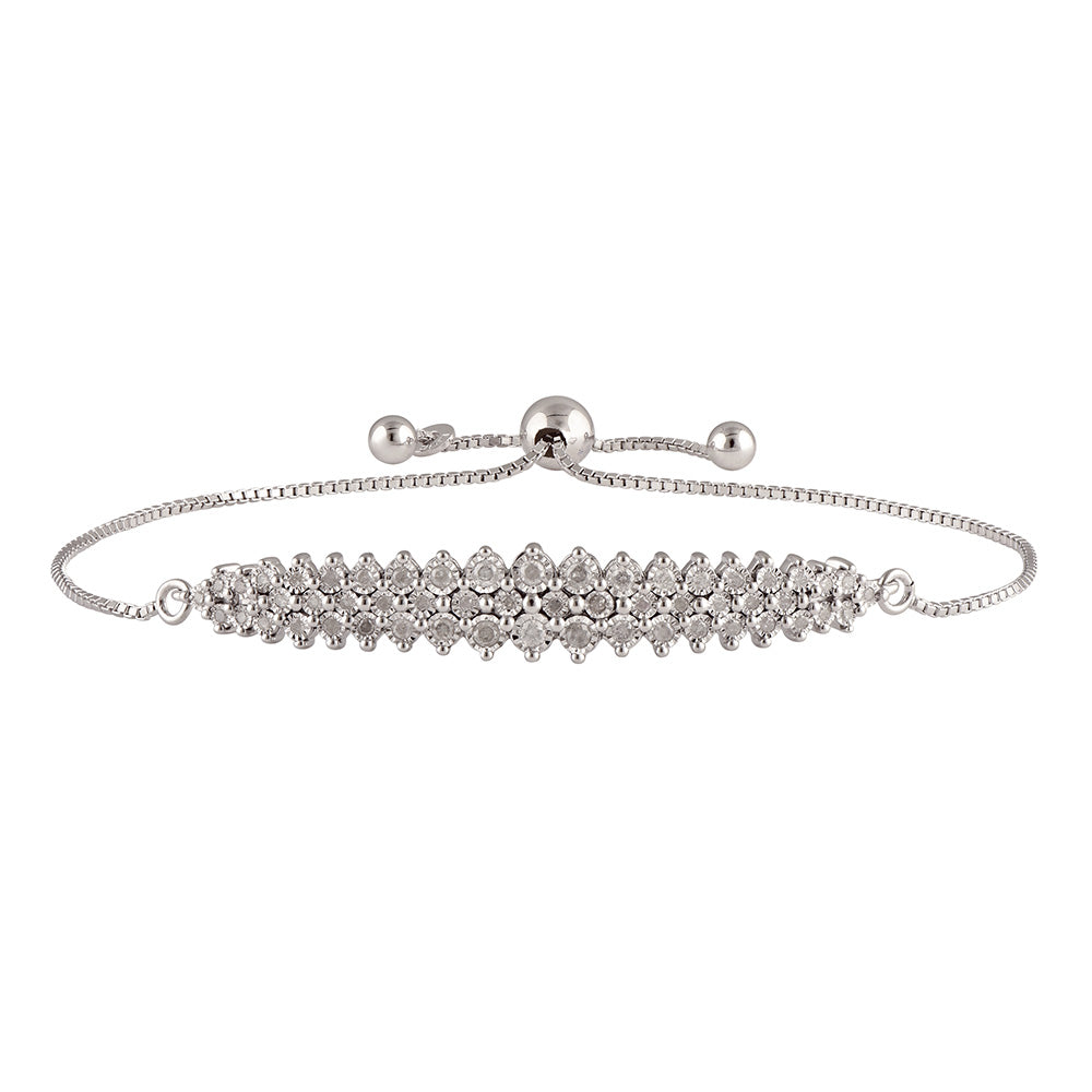 Silver 1/2 Carat Diamond Bracelet