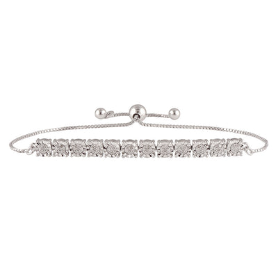 Silver 1/4 Carat Diamond Tennis Bracelet