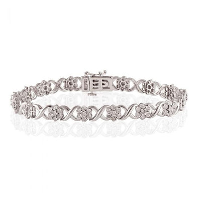1/2 Carat Diamond 18cm Bracelet in Sterling Silver