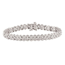 Load image into Gallery viewer, Silver 1/2 Carat Diamond 18.5cm Bracelet