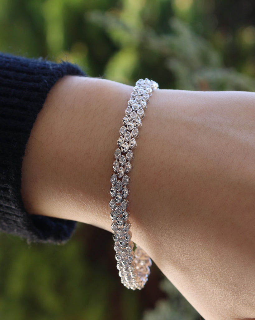 Silver 1/2 Carat Diamond 18.5cm Bracelet