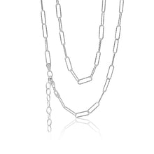 Load image into Gallery viewer, Sterling Silver 46cm Elongated Dicut Belcher Chain