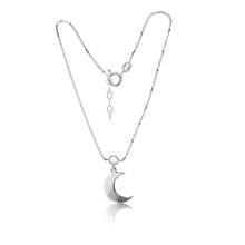 Load image into Gallery viewer, Sterling Silver 26cm Crescent Moon Anklet