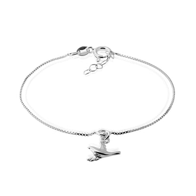 Sterling Silver 20cm Dove Charm Bracelet