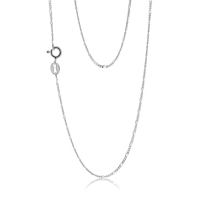 Sterling Silver 45cm Fancy Figaro Chain