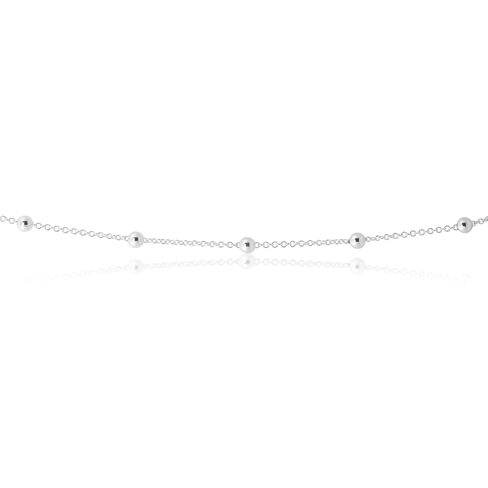 Sterling Silver 45cm Ball and Chain Necklace