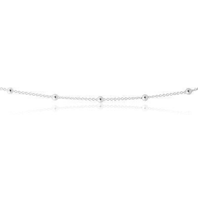 Sterling Silver 45cm Ball and Chain Necklace