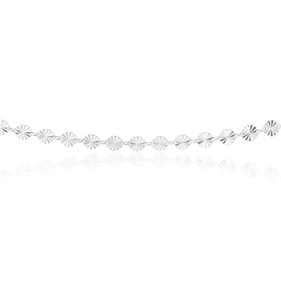 Sterling Silver 45cm Fancy Dicut Necklace