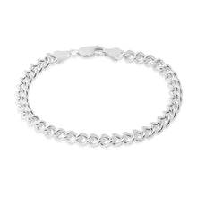 Load image into Gallery viewer, Sterling Silver 19cm Rounded Curb Bracelet