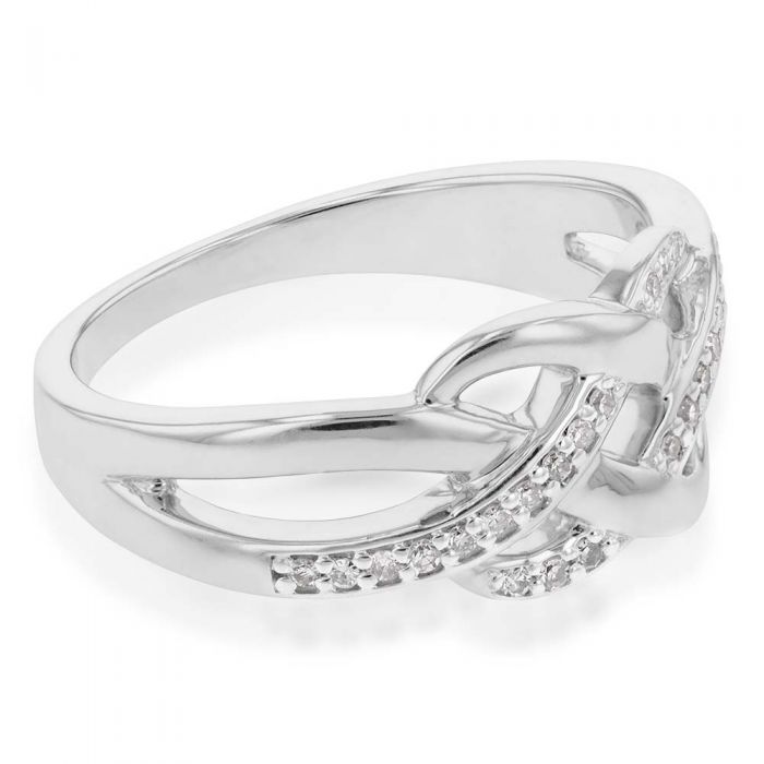Silver Luminesce Laboratory Grown Ring with 24 Diamonds
