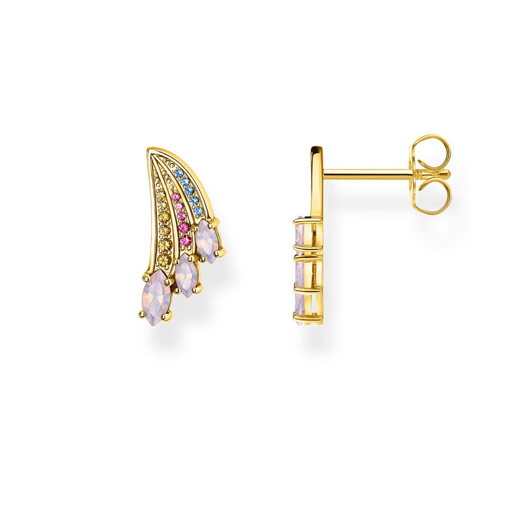 Gold Plated Sterling Silver Thomas Sabo Magic Garden Small Wing Studs