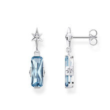 Load image into Gallery viewer, Sterling Silver Thomas Sabo Magic Stones Aqua Star Drop Earrings