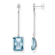 Load image into Gallery viewer, Sterling Silver Thomas Sabo Magic Stones Aqua Drop Earrings