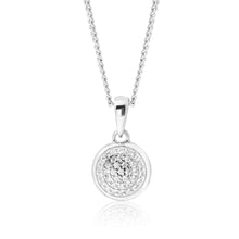 Load image into Gallery viewer, Sterling Silver Round Zirconia Pendant
