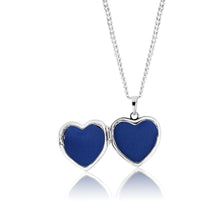 Load image into Gallery viewer, Sterling Silver 21mm Zirconia Heart Locket