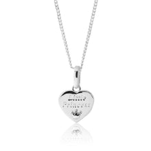 Load image into Gallery viewer, Sterling Silver Little Princess Crown Heart Pendant