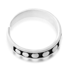 Load image into Gallery viewer, Sterling Silver Toe Ring Dots Oxidised
