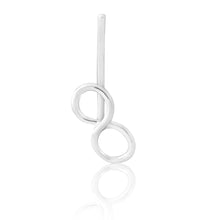 Load image into Gallery viewer, Sterling Silver Nose Stud Infinity