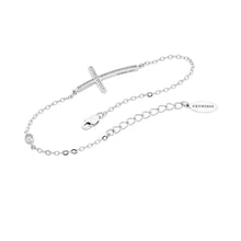 Load image into Gallery viewer, Georgini Sterling Silver Zirconia Cross Braclet