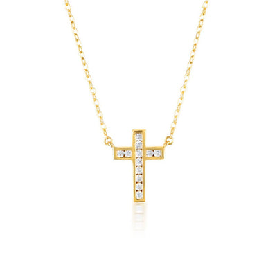 Georgini Gold Plated Sterling Silver Zirconia Spiritus Pendant On Chain