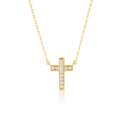 Georgini Gold Plated Sterling Silver Zirconia Spiritus Pendant On Chain