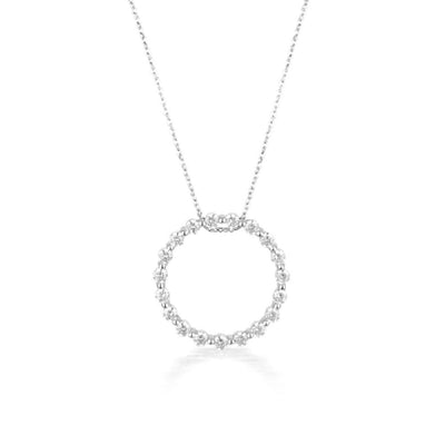 Georgini Sterling silver Zirconia Circle Of Life Pendant On Chain
