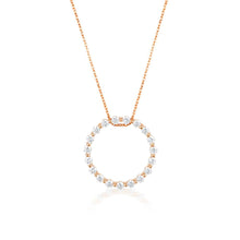 Load image into Gallery viewer, Georgini Rose Gold Plated Sterling Silver Zirconia Circle Of Life Pendant On Chain