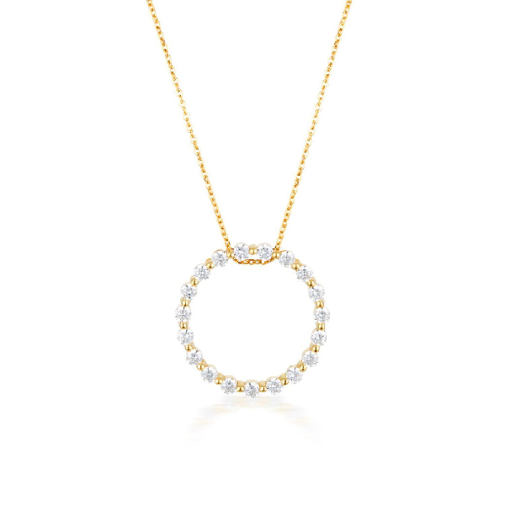 Georgini Gold Plated Sterling Silver Circle Of Life Pendant On Chain