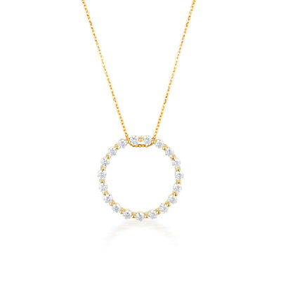 Georgini Gold Plated Sterling Silver Circle Of Life Pendant On Chain