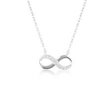 Load image into Gallery viewer, Georgini Sterling Silver Zirconia Forever Infinity Pendant On Chain