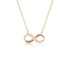 Load image into Gallery viewer, Georgini Rose Gold Plated Sterling Silver Zirconia Forever Infinity Pendant
